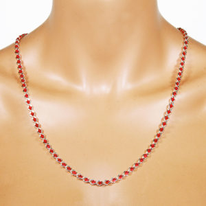 Perlenkette rot 5 mm