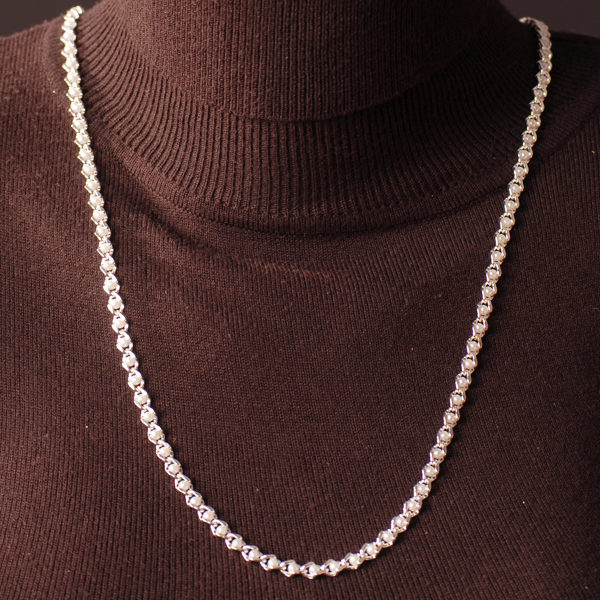 Perlenkette weiss 5 mm