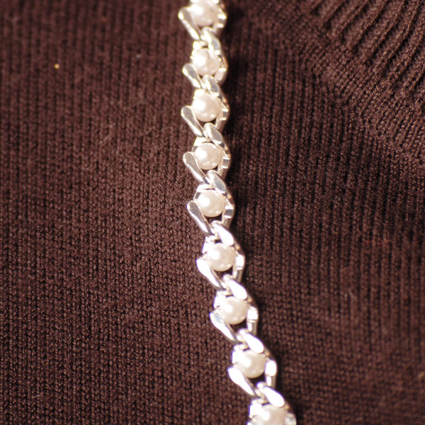 Perlenkette weiss 6 mm