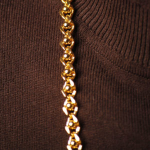 Perlenkette gold 8 mm